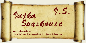 Vujka Spasković vizit kartica